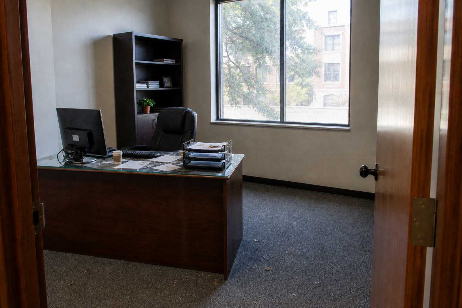 Commercial office cleaning before cleaning